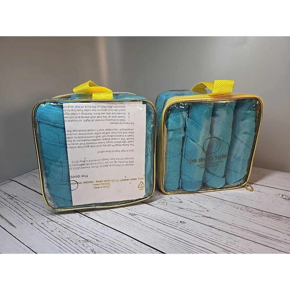 2 Pk Sleep Styler Large Hair Curlers Absorbent Heat Free‎ Rollers Memory Foam